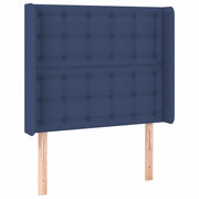 Testiera | Testata ad Orecchio Blu 93x16x118/128 cm in Tessuto