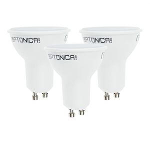 Lampadina dicroica led gu10 6.5 w resa 40watt risparmio energetico 4500k pezzi 3