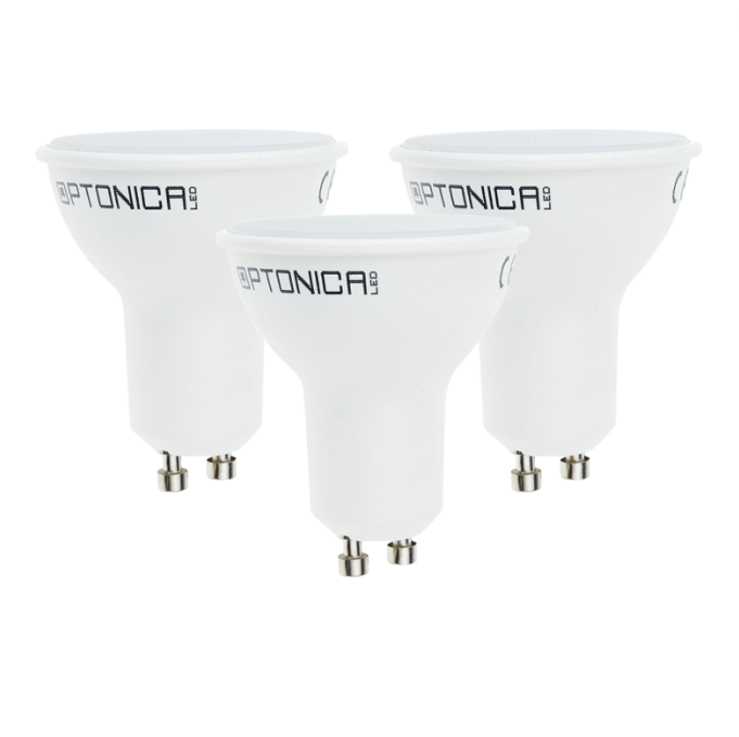 Lampadina dicroica led gu10 6.5 w resa 40watt risparmio energetico 6000k pezzi 3