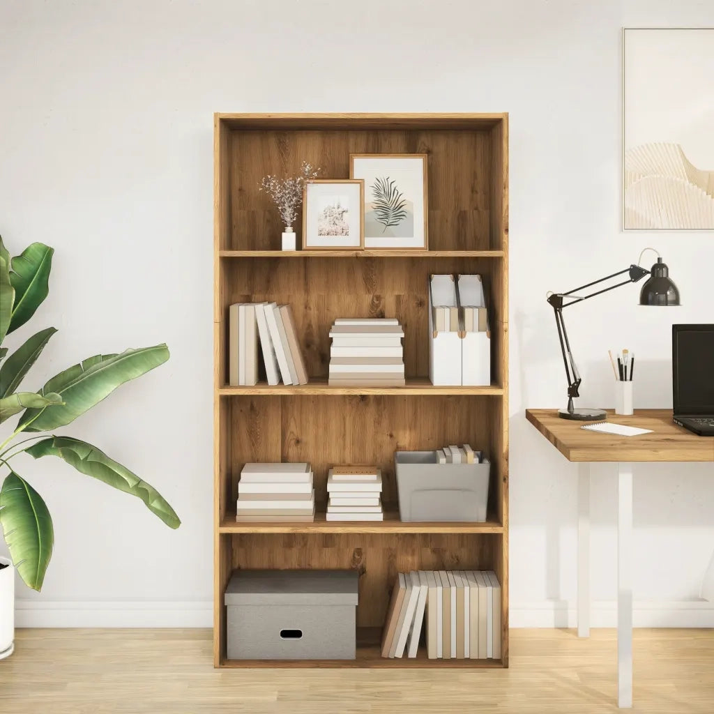 Libreria Rovere Artigianale 80x30x152 cm in Legno Multistrato 857948