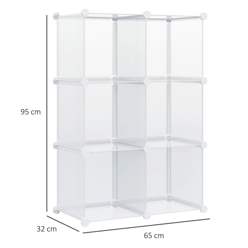 Armadio Scarpiera Modulare ¨C zephmum ¨C Trasparente 65x32x162 cm