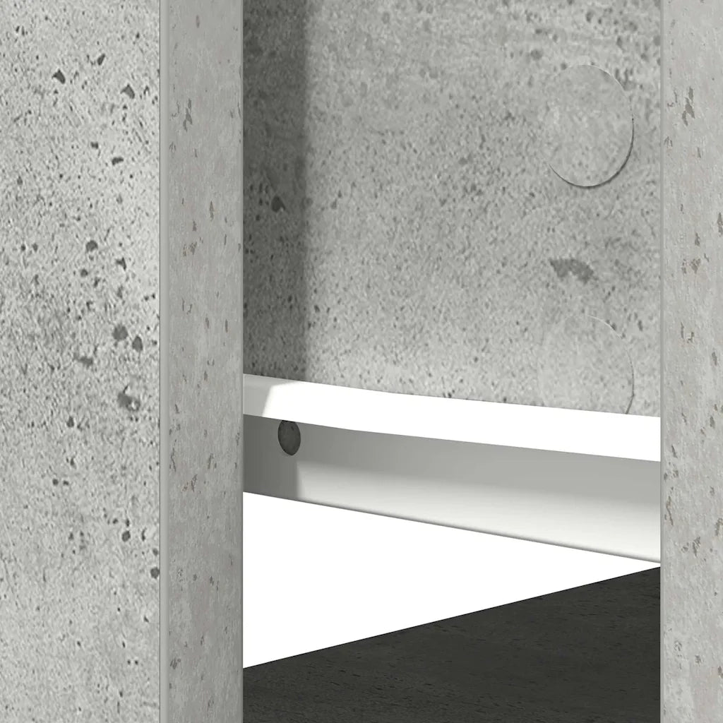 Tavolo Consolle | Tavolo d'Ingresso con Cassetti Grigio Cemento 85,5x38,5x74,5 cm