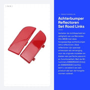 Achterbumper con riflettori - Rosso - Sostituzione per W639 2003-2015 - Migliorata visibilità - Numero di pezzo originale 6398260440/6398260540 - Elevata sicurezza - Riflettore