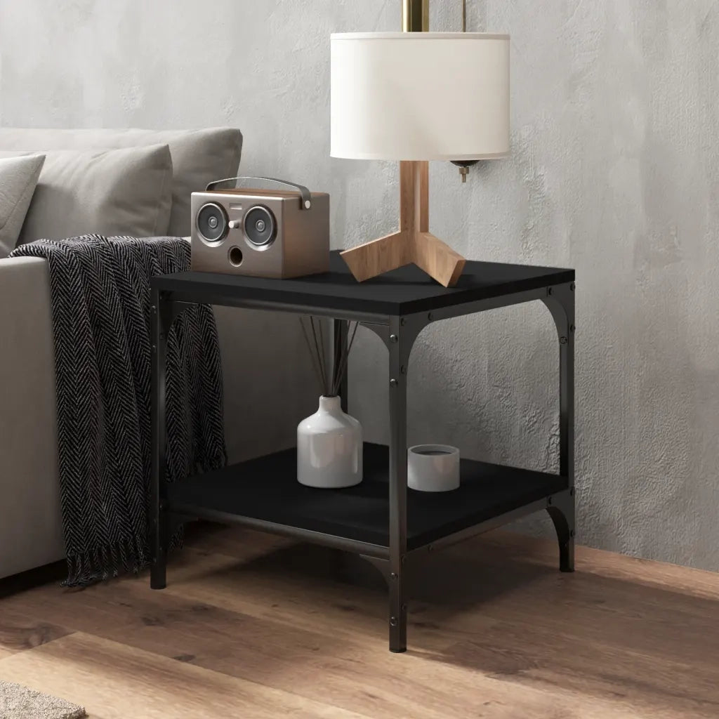 Tavolino Nero 40x40x40 cm in Legno Multistrato cod mxl 15573