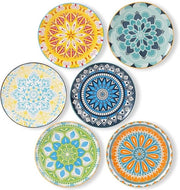 Set di 6 piatti in ceramica colorati 20,3 cm - piatti multifunzionali per insalata, dessert e antipasto