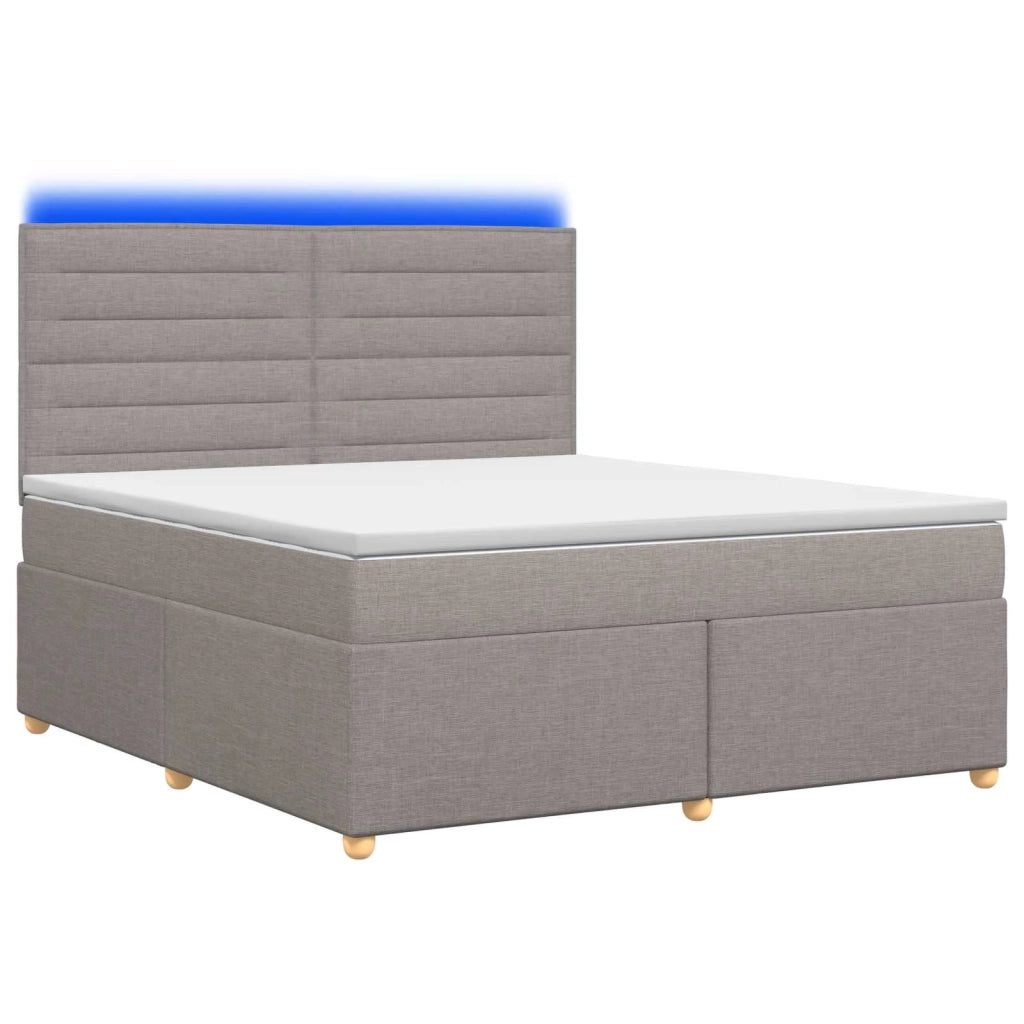Letto box spring con materasso Tortora 140 x 200 cm Tessuto 3455361