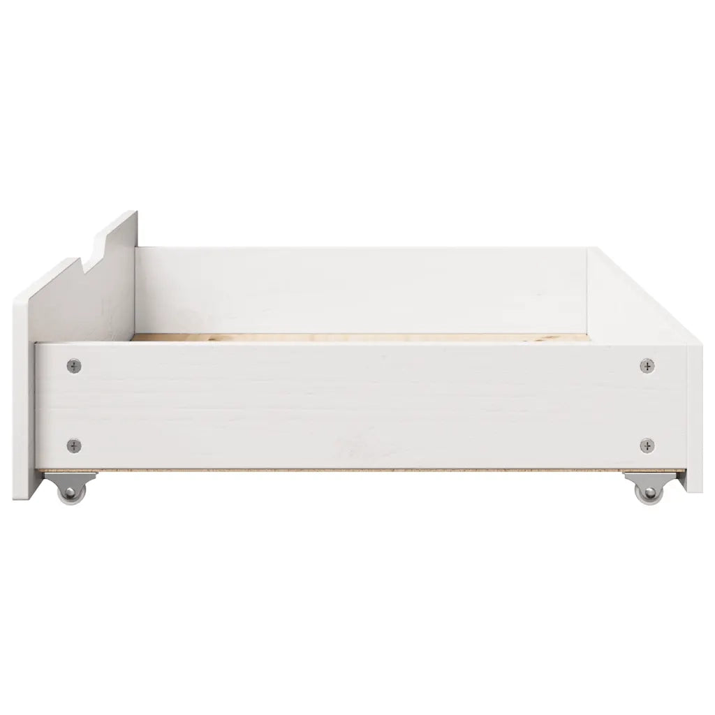Cassettoni da Letto 2 pz Bianchi 85x55x17 cm in Legno di Pino CFW1649869