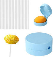 Cake Pop in Bambù Blu - Forma Rotonda - Inclusa 20 Sticchi - Materiale Plastico - Cottura a Casa - Dimensioni 5,5x2,2 cm - Forma di Cake Pop