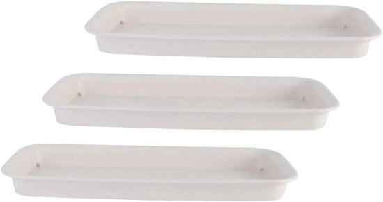 Onderzetters perlon per vaso rettangolare 30 cm - ideali per piante e vasi da fiori - set da 3 pezzi