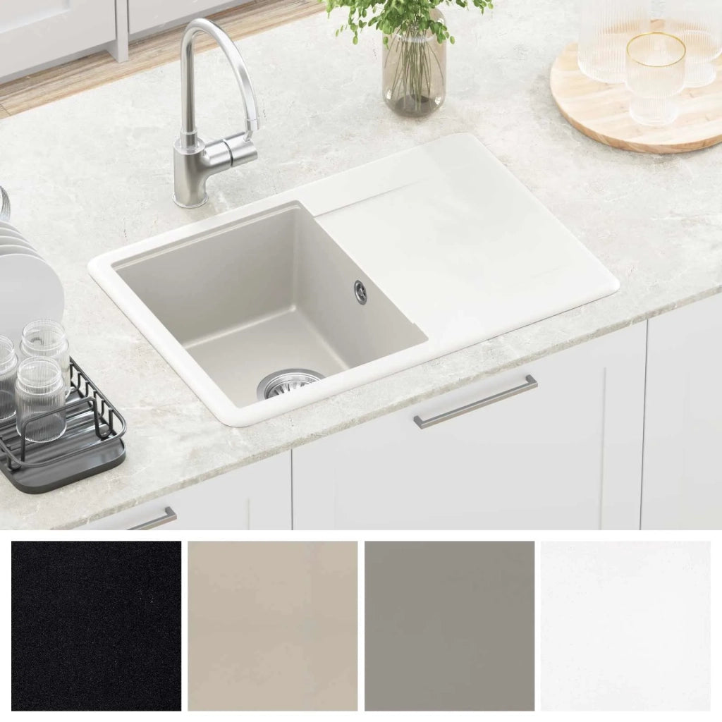 Lavello Bianco 670 x 460 mm 80% Quarzo e 20% Resina CFW5139596