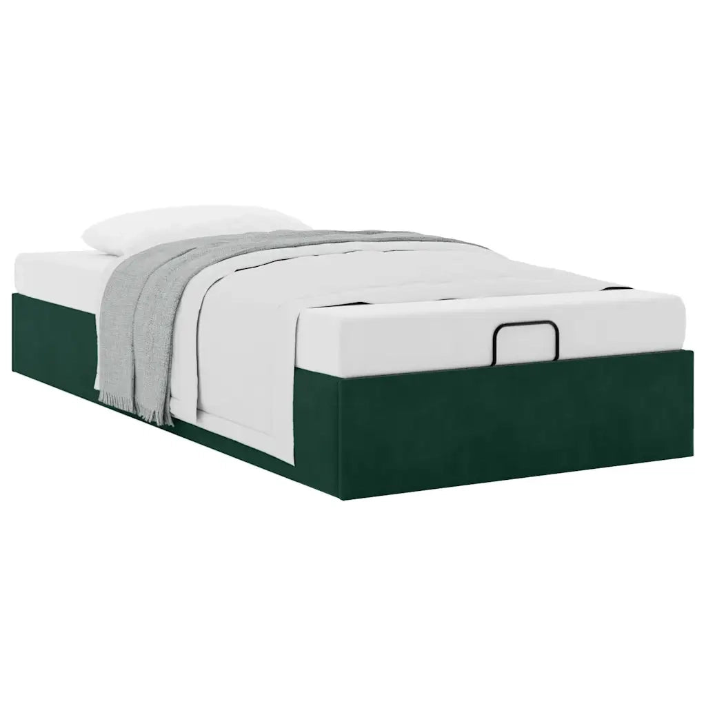 vidaXL Struttura Letto Pouf Senza Materasso 90x200 cm Velluto
