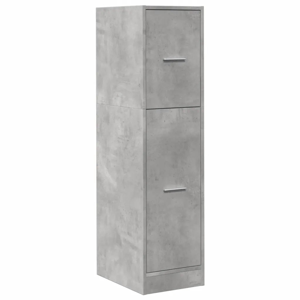 Armadietto da Farmacia Grigio Cemento 30x41x118 cm Truciolato