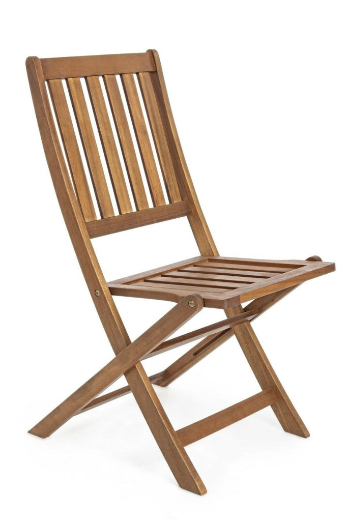 Sedia Pieghevole Legno da Giardino Esterno Braccioli Poltrona Mali Bizzotto N° Sedie: 1, Modello: senza Braccioli
