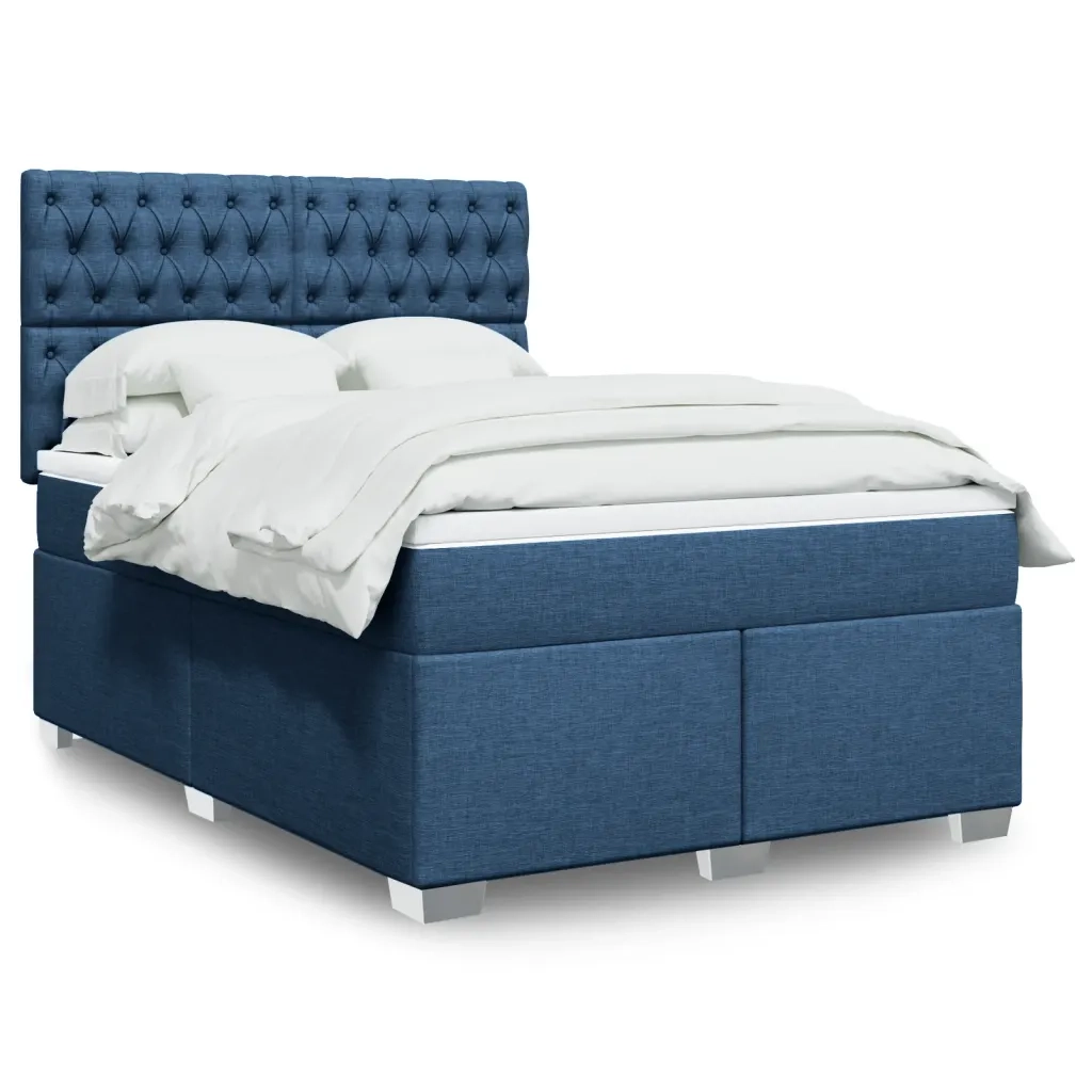 Giroletto a Molle con Materasso Blu 160x200 cm in Tessuto 3290552