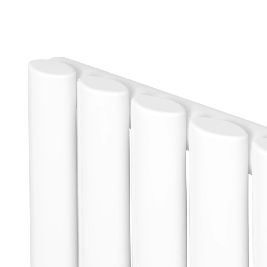 Radiatore Verticale Design Ovale Colonna Singola Bianco 1800x240 mm