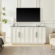 Mobile TV 160 cm bianco e nero – 4 ante soft-close, ampio spazio contenitivo