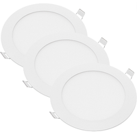 Pannello led incasso 155cm 12watt slim tondo alimentatore incluso 4500k pezzi 3