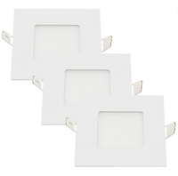 Pannello led incasso 7.5cm 3watt slim quadro alimentatore incluso 4500k pezzi 3