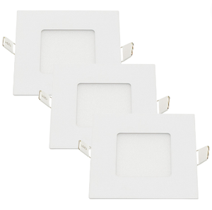 Pannello led incasso 7.5cm 3watt slim quadro alimentatore incluso 6000k pezzi 3