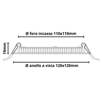 Pannello led incasso 11cm 6w slim quadro alimentatore incluso 6000k pezzi 3