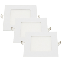 Pannello led incasso 11cm 6w slim quadro alimentatore incluso 6000k pezzi 3