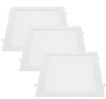 Pannello led incasso 28.2cm 24w slim quadro alimentatore incluso 4500k pezzi 3