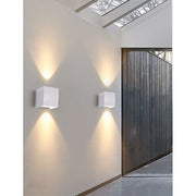 Trade Shop - Applique Doppia Emissione Led Cob 12w Esterno Bianco Luce 4000k 3000k 6500k Es46 - -bianco Caldo      -