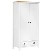 Armadio a 2 Ante Hill Bianco 89x50x170cm in Legno di Pino cod mxl 75226