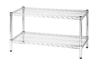 Scaffale in Acciaio Cromato 2 Ripiani Tosini Linea 2X45 - 45x90x50cm/