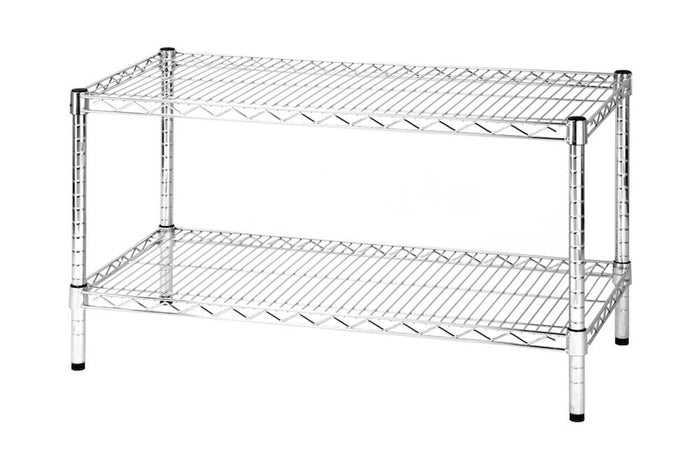 Scaffale in Acciaio Cromato 2 Ripiani Tosini Linea 2X45 - 45x90x50cm/