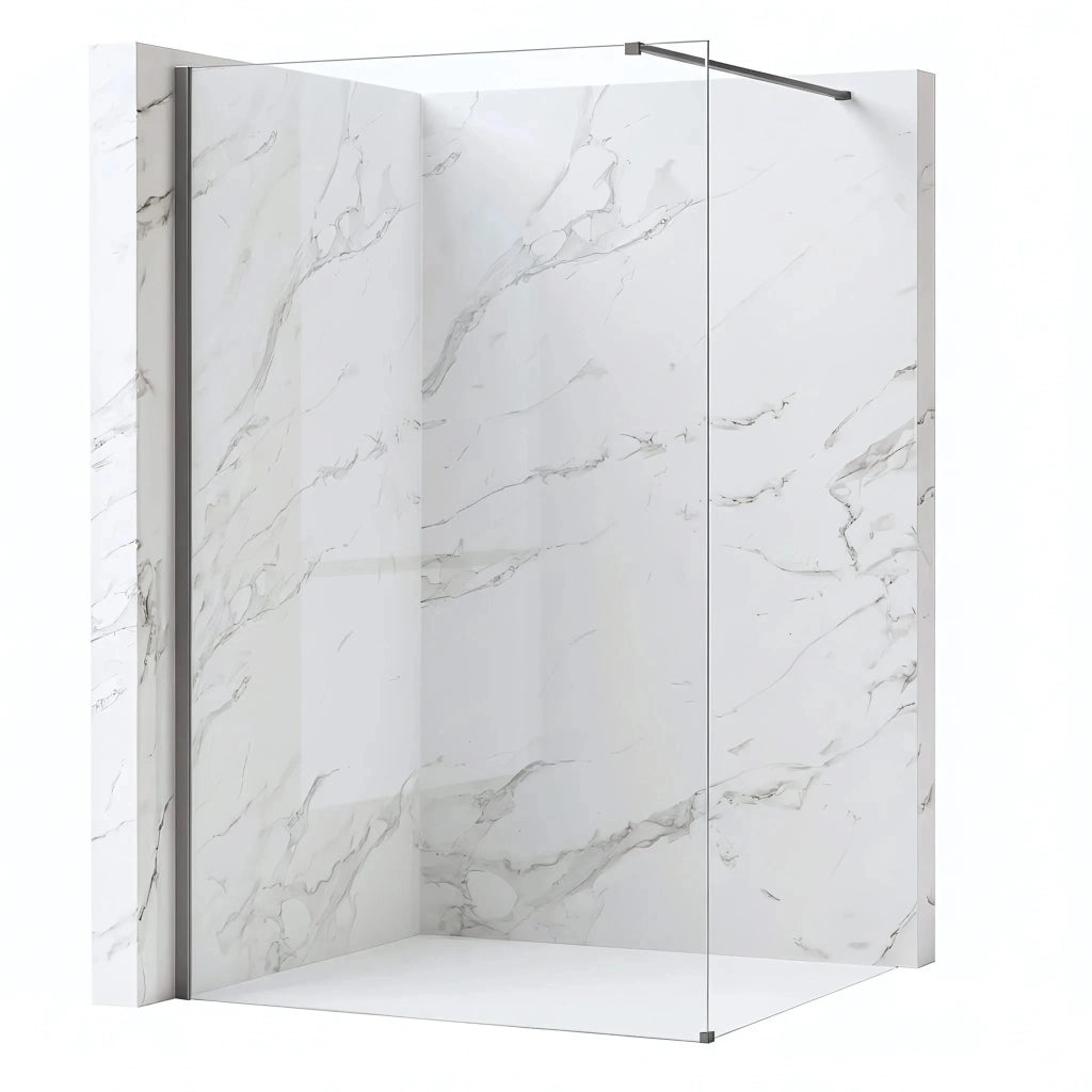 Parete Doccia Rea Flexi Transparent / Titan 80