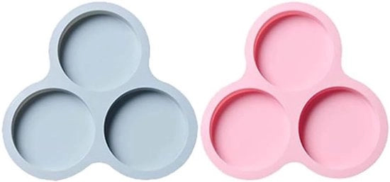 Accessori per Air Fryer - Scatola per Muffin in Silicone - 2 Pezzi con 3 Orecchioni - Padella Antiaderente per Pancakes - Padella per Uova Fritte per Frittura e Cottura