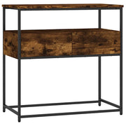 Tavolino Consolle | Tavolo d'Ingresso Rovere Fumo 75x40x75 cm in Legno Multistrato