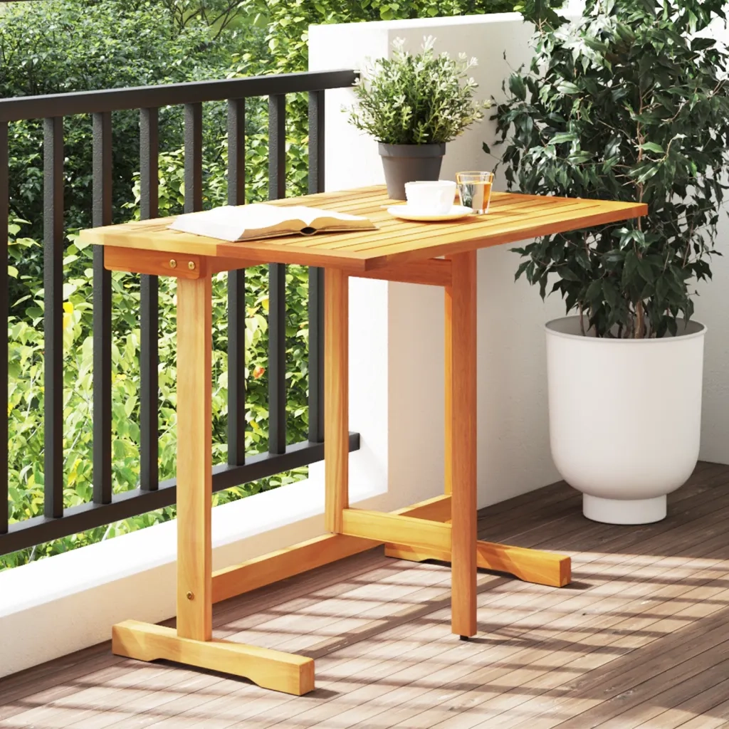 Tavolino da Giardino | Tavolo da Balcone Pieghevole 90x60x72 cm Legno Massello Acacia
