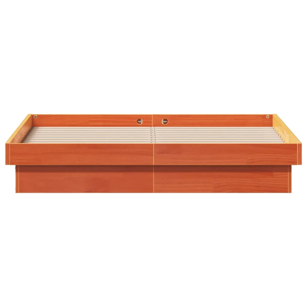 Giroletto LED Marrone Cera 120x200 cm in Legno Massello di Pino