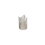 Portabicchiere metallo farfalla crema tondo cm ø8h13.5