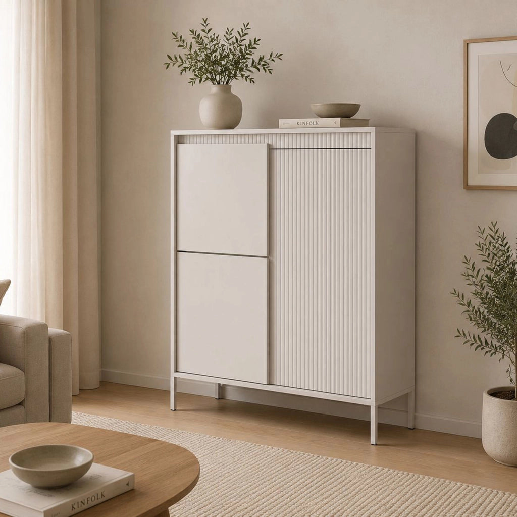 Madia Hatolaro, Credenza 5 Ripiani, 104x40x123h cm Beige