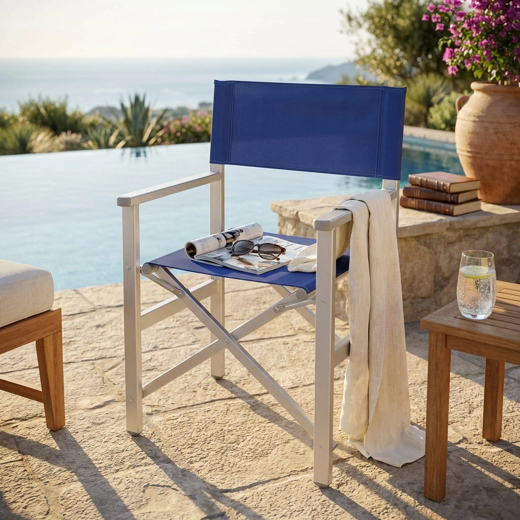 Poltrona da spiaggia e campeggio regista in Alluminio Textilene cm 55x46x88 - LIP