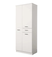 Germanvox colonna bagno/lavanderia 3 ante e 1 cassetto colore bianco lucido