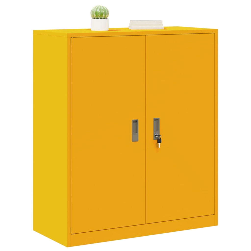Armadio Giallo senape 90 x 40 x 105 cm Acciaio 891649