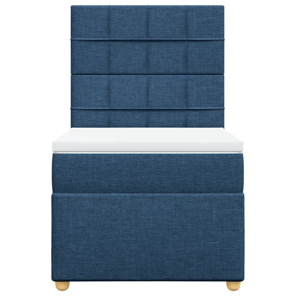 Giroletto a Molle con Materasso Blu 100x200 cm in Tessuto 3293497