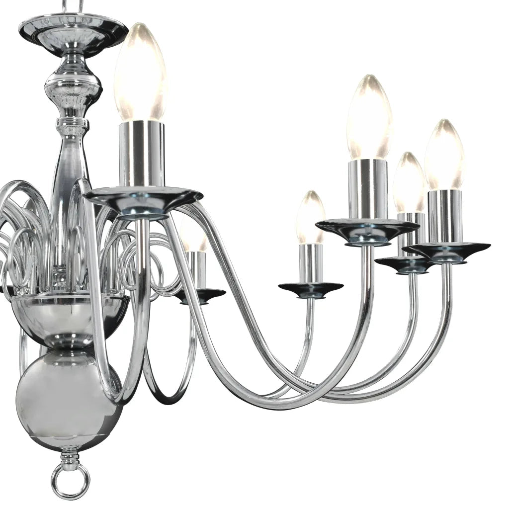 Lampadario Argento 12 Lampadine Attacco E14 CFW9099937