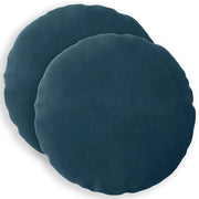 Cuscino con cuscino HEERLEN 2 pz Blu Velluto 928689