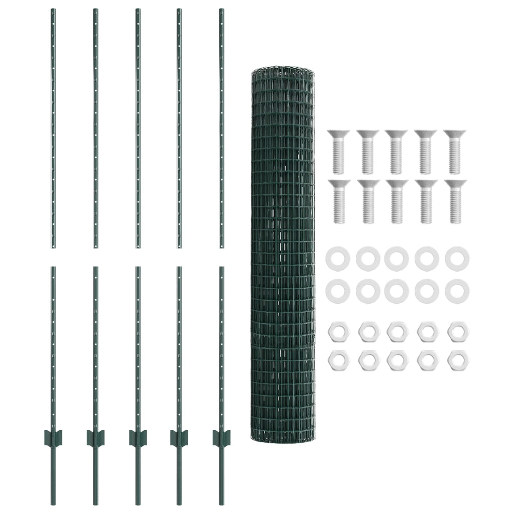 Set di Recinzione da Giardino Set di 2 Verde