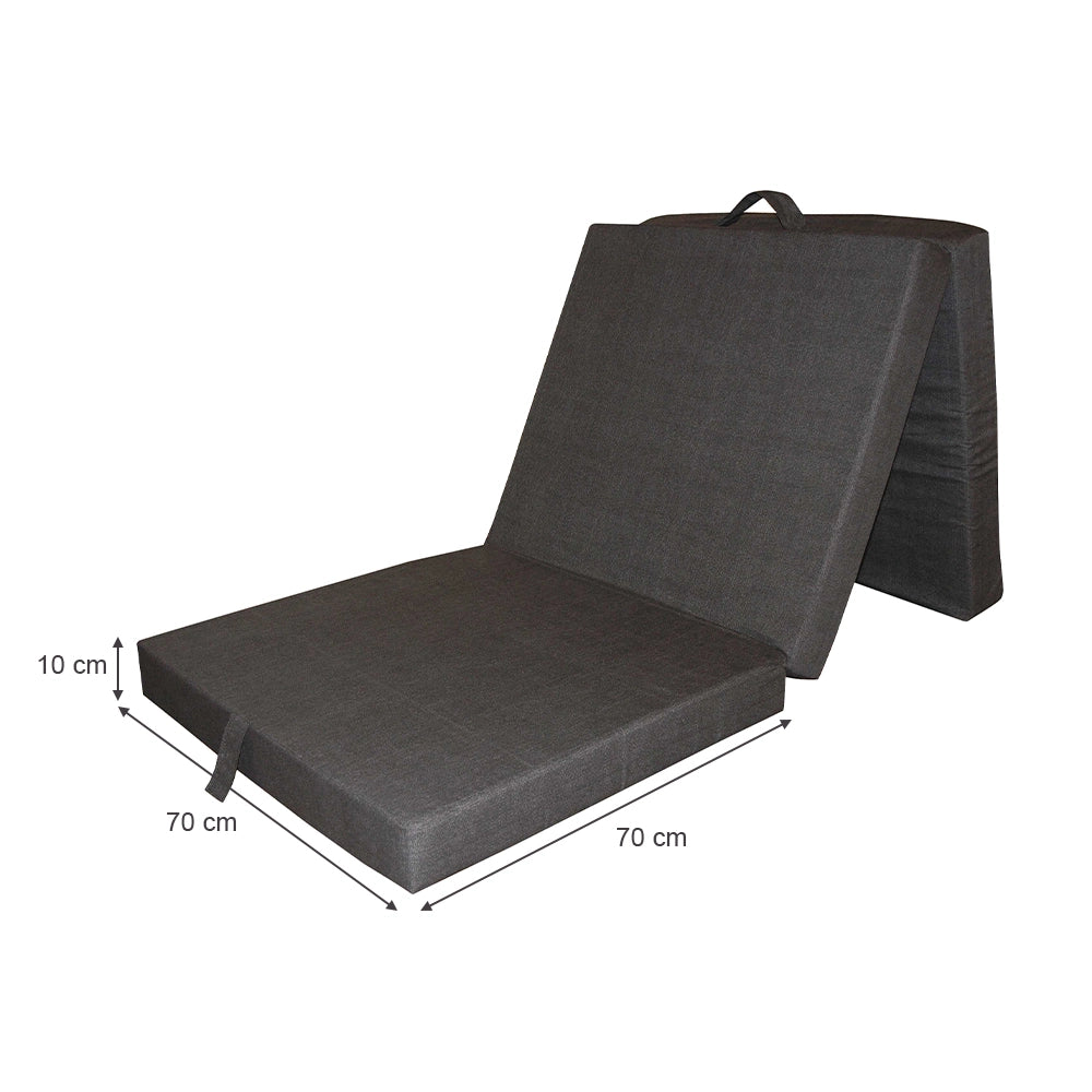Vitalispa Materasso pieghevole Antracite 190 x 70 cm