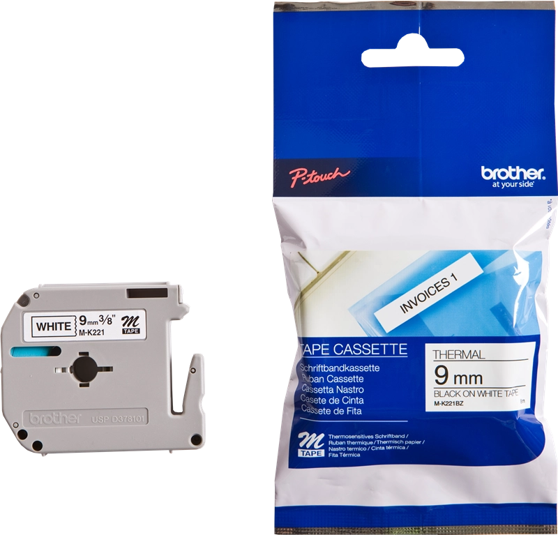 Brother M-K221BZ nastro per etichettatrice Nero su bianco