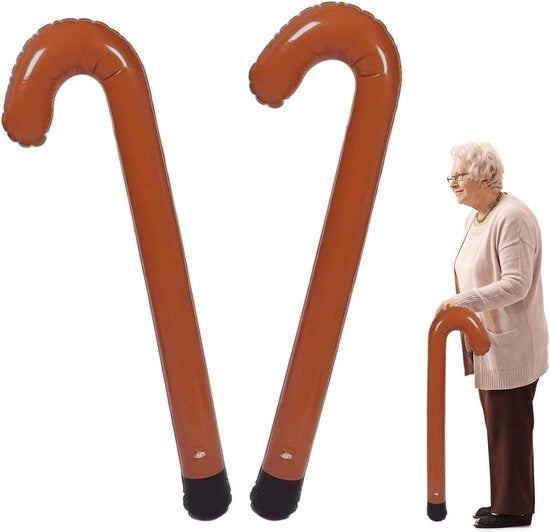 Accessorio per festa - Bambola da camminata gonfiabile 90 cm per anziani - Regalo divertente per festa - Nuova scoperta accessorio per festa - Marrone - Accessori e gag per festa