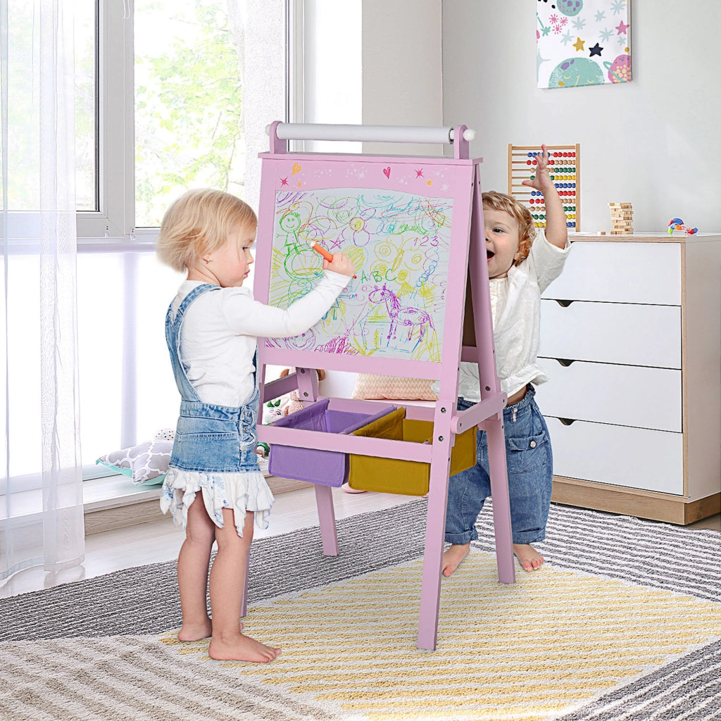 Tavolo da disegno bambini 3 in 1 ¨C zephmum ¨C rosa