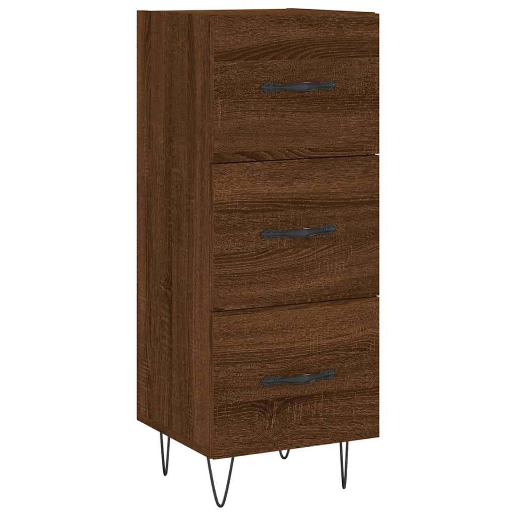 Buffet credenza cassettiera armadio mobile contenitore organizer per cucina soggiorno salotto 34,5 x 34 x 90 cm legno ingegnerizzato marrone 02_0031220