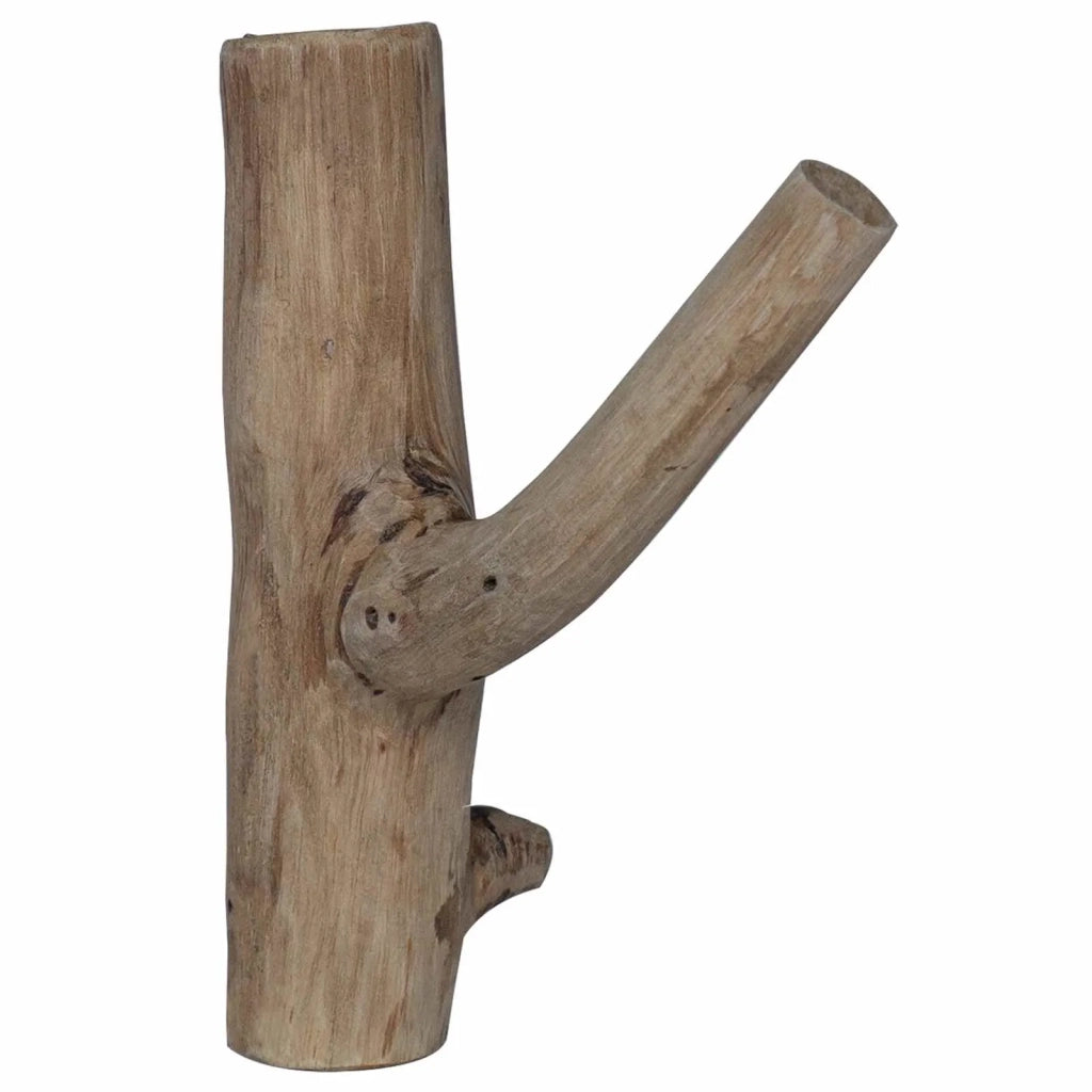 Gancio Marrone 4 x 4 x 14 cm Legno Recuperato Massello 42012377